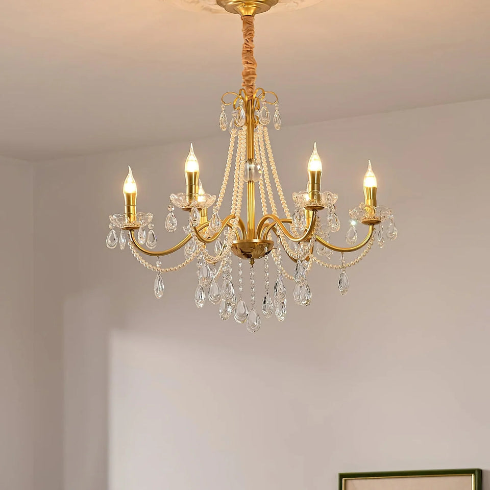 Floral Candelabra Crystal Chandelier