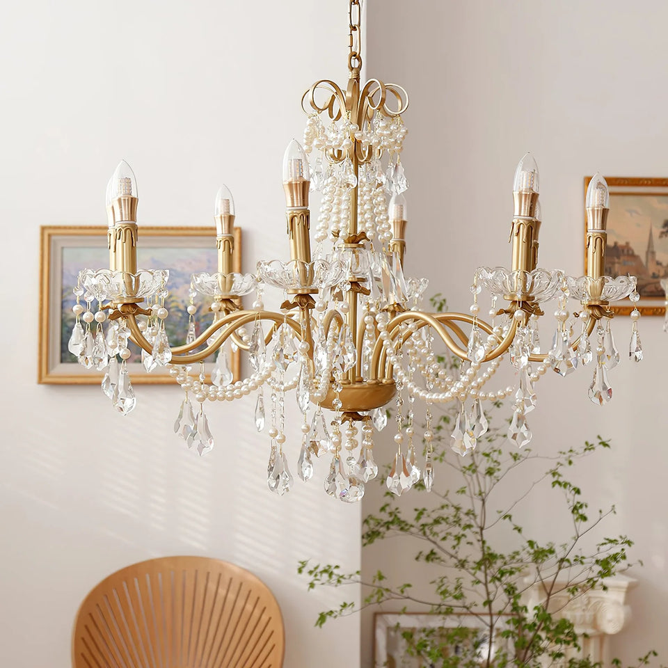 Floral Candelabra Crystal Chandelier