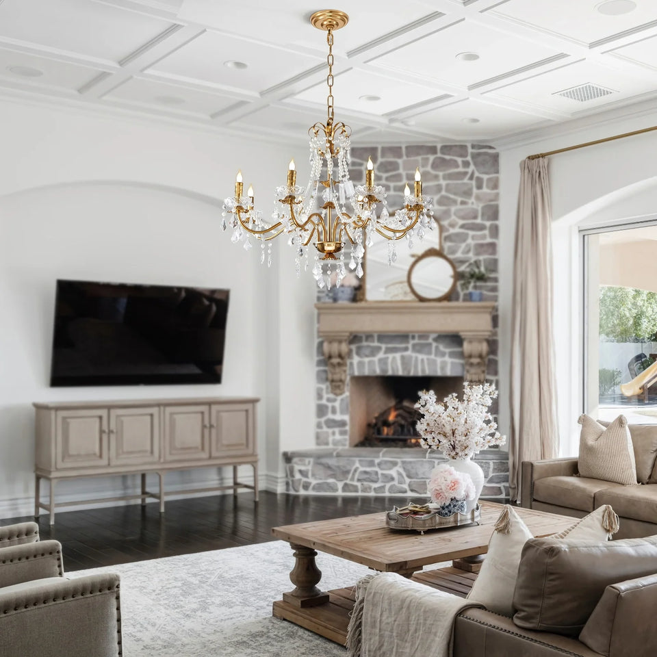 Floral Candelabra Crystal Chandelier