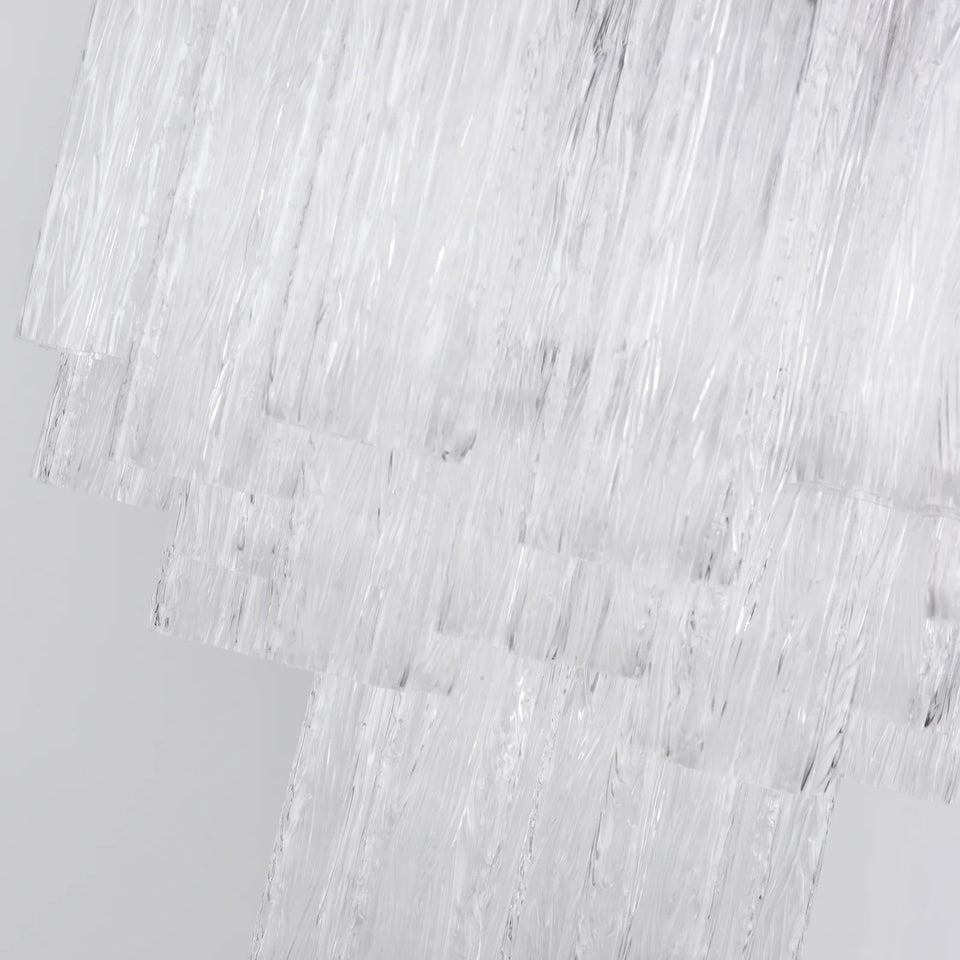 Nevara Fluted Glass Tube Clear Chandelier