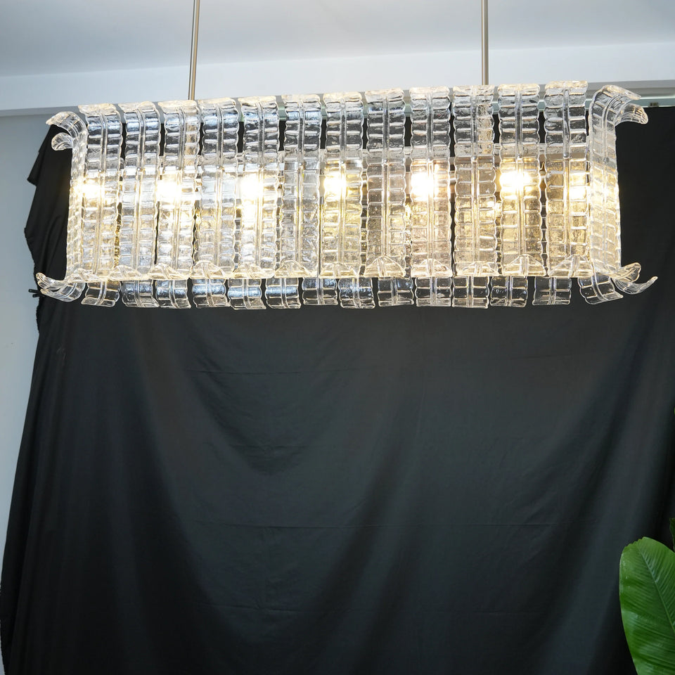 Transparent chandelier - close-up detail