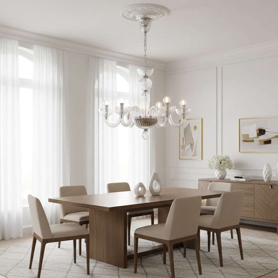 Transparent glass chandelier - additional view 9