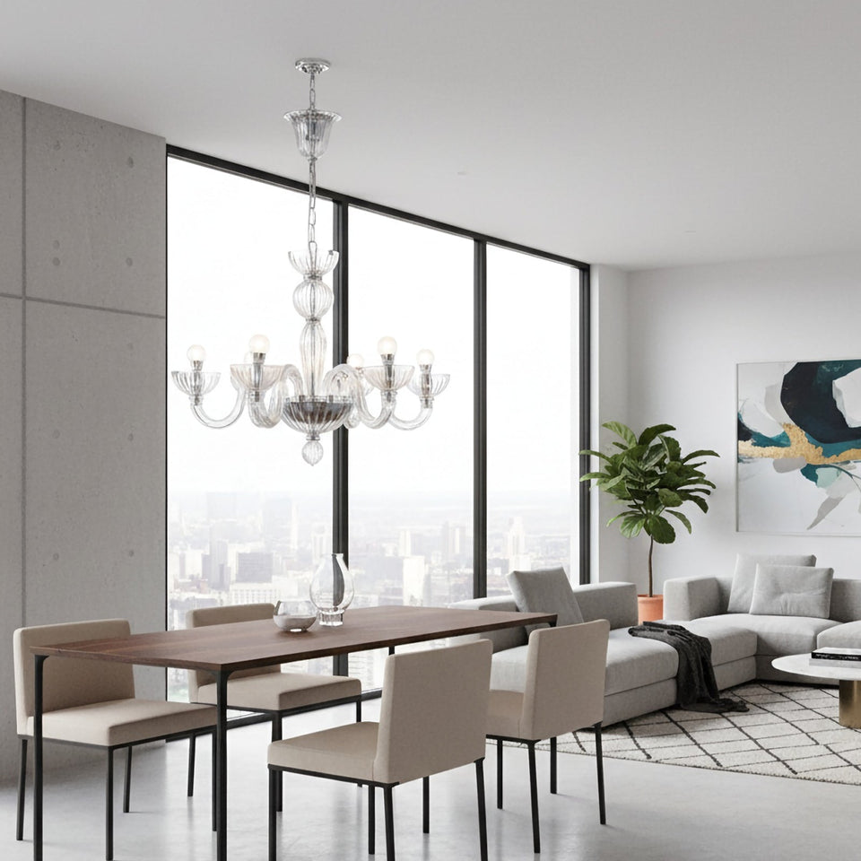 Transparent glass chandelier - additional view 10