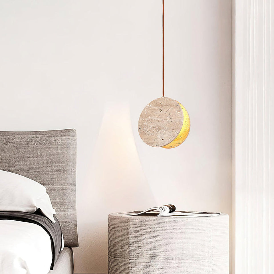 Beige pendant light - top view