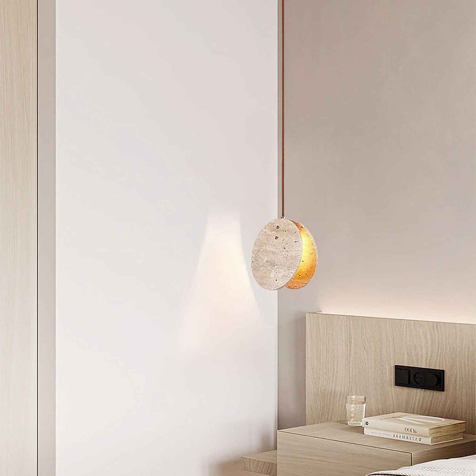Beige pendant light - detail view