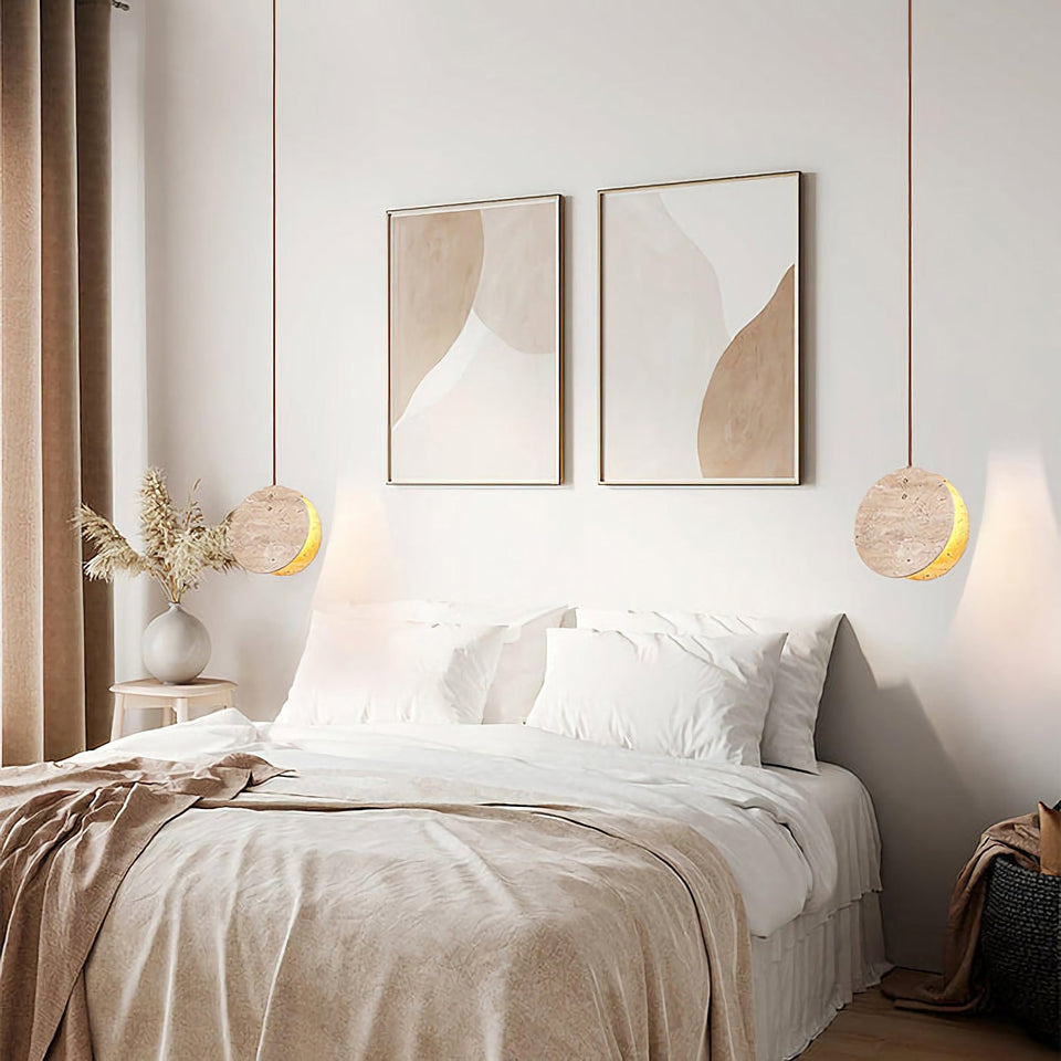 Beige pendant light - close-up detail