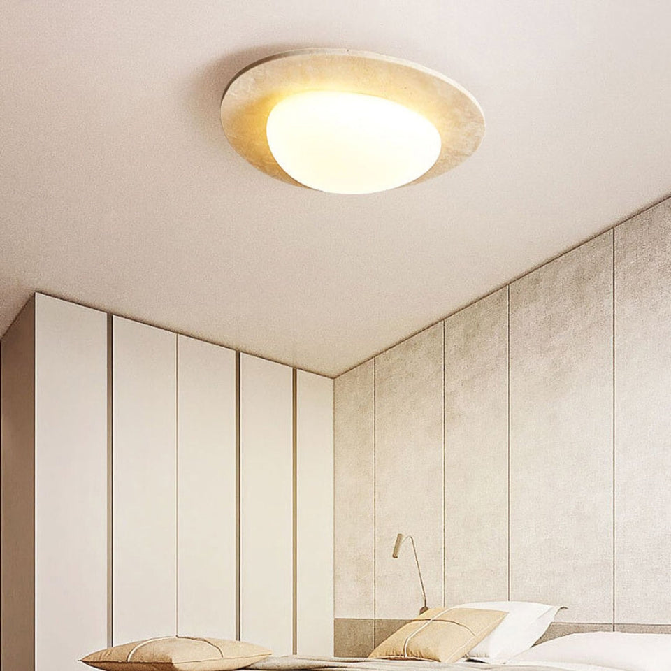 White Travertine ceiling light - additional view 9