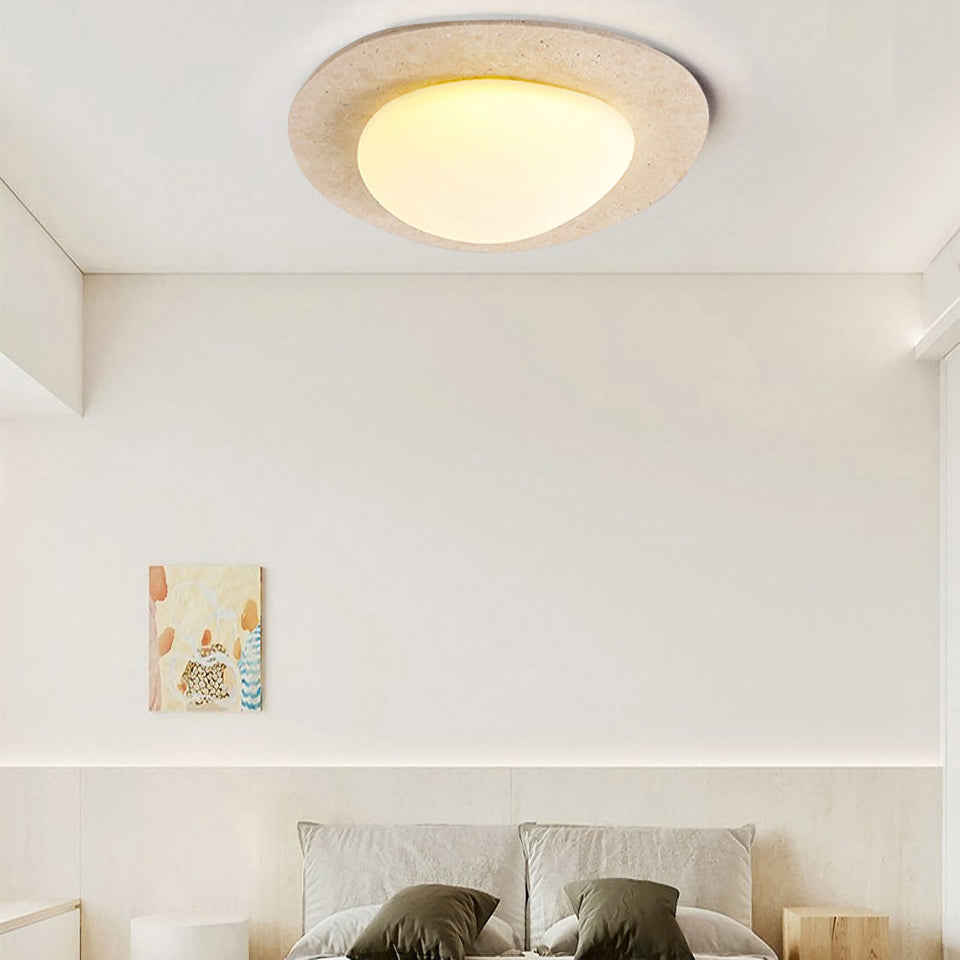 White Travertine ceiling light - additional view 10