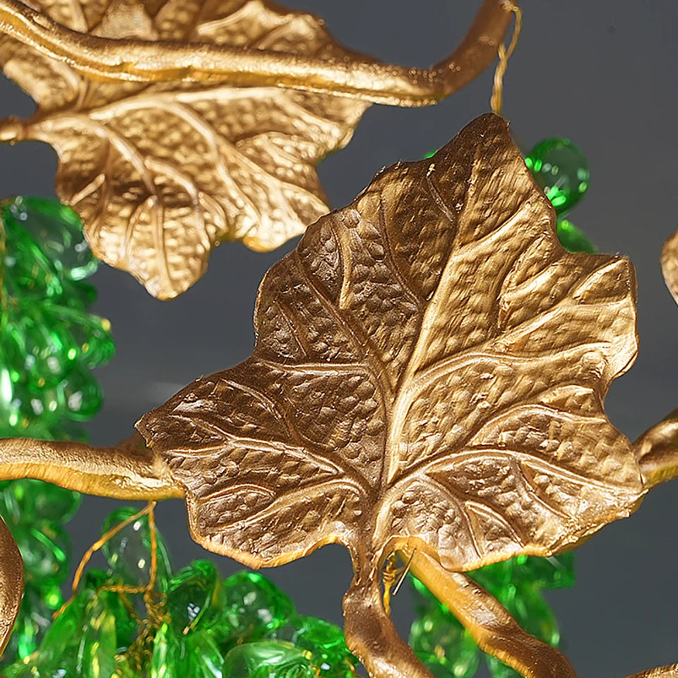 Gold+Green glass chandelier - additional view 19