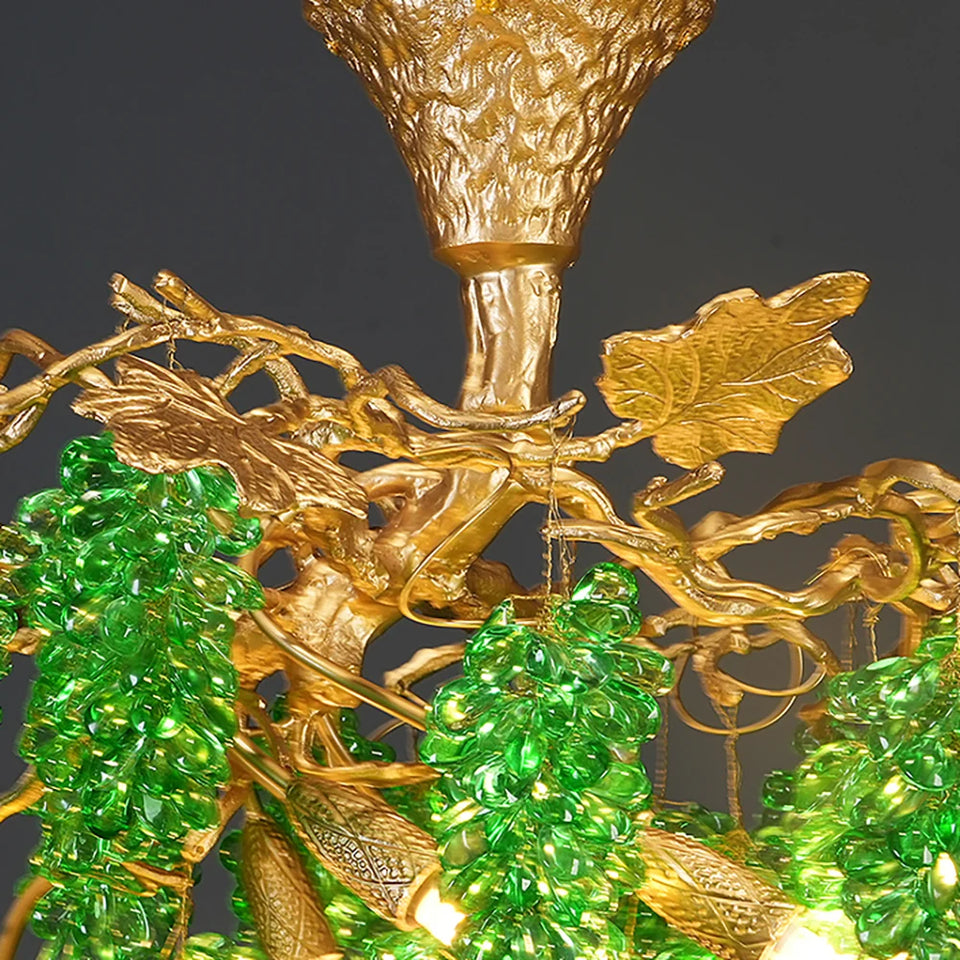 Gold+Green glass chandelier - additional view 18