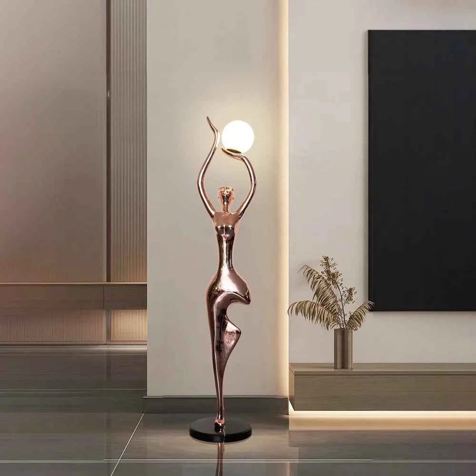 Tree Pose Yoga Sculpture Floor Lamp