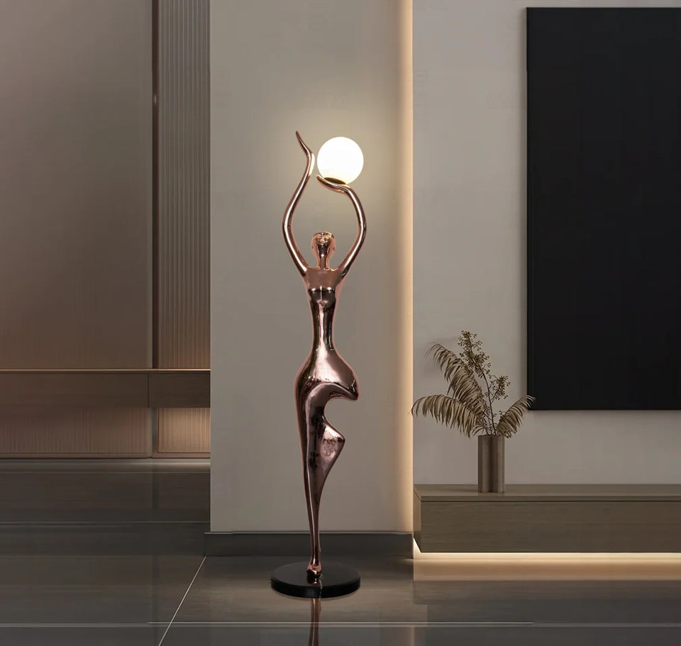 Tree Pose Yoga Sculpture Floor Lamp