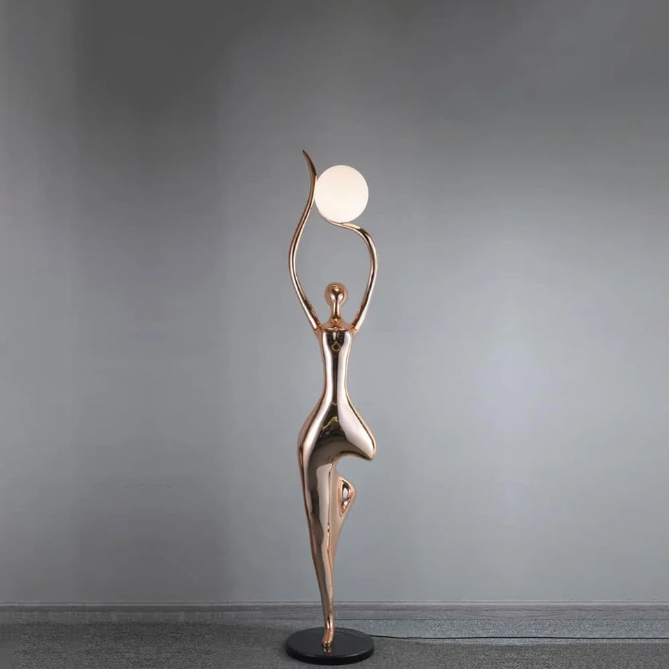 Tree Pose Yoga Sculpture Floor Lamp