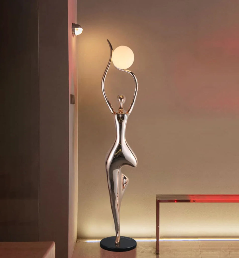 Tree Pose Yoga Sculpture Floor Lamp