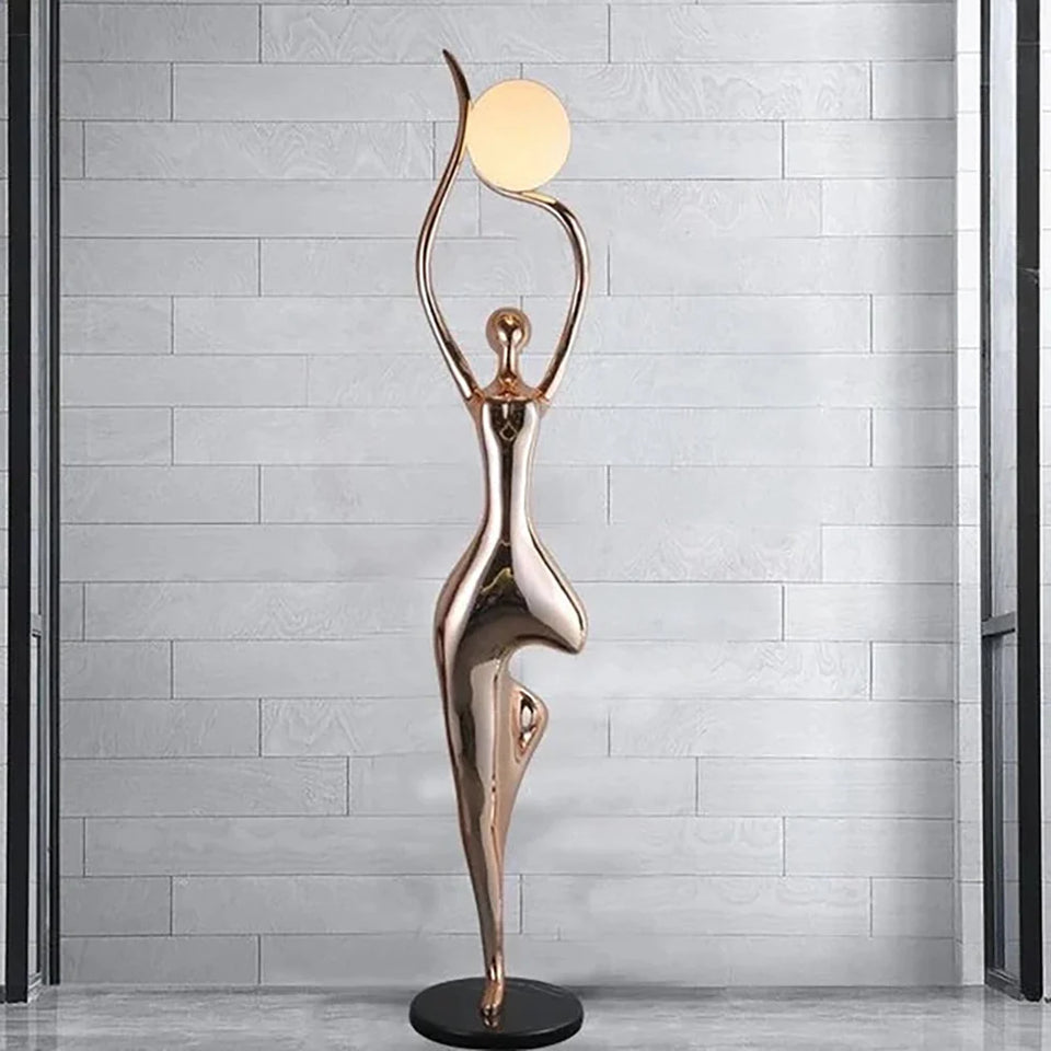 Tree Pose Yoga Sculpture Floor Lamp