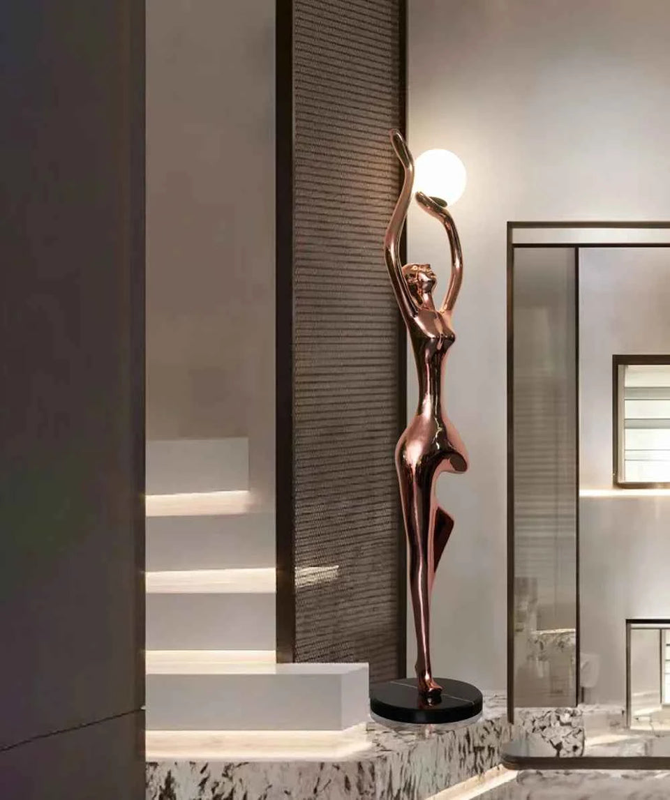 Tree Pose Yoga Sculpture Floor Lamp