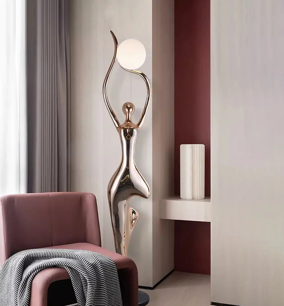 Tree Pose Yoga Sculpture Floor Lamp