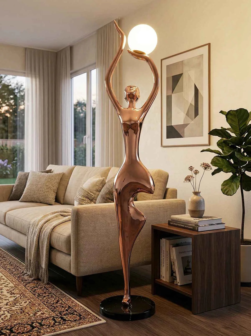 Tree Pose Yoga Sculpture Floor Lamp