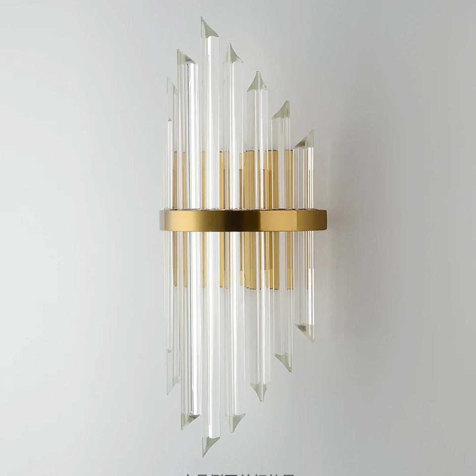 Triangular Crystal Rod Wall Lamp