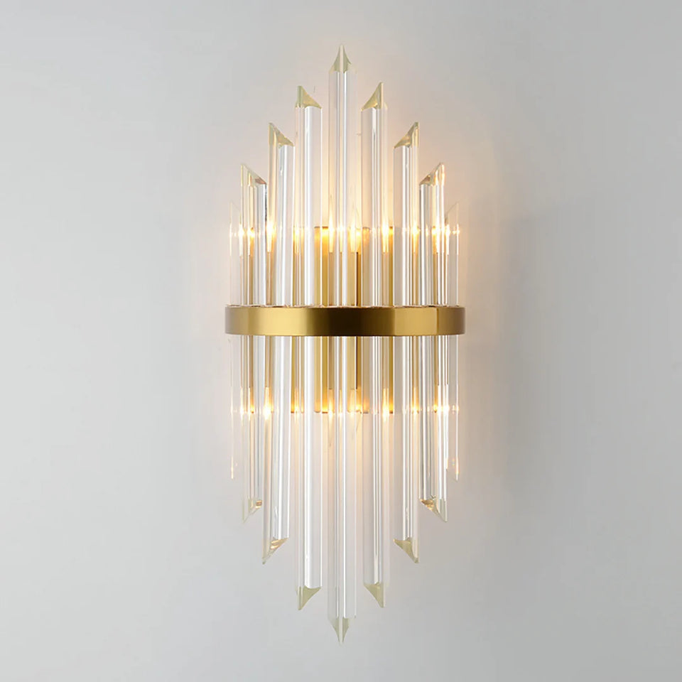 Triangular Crystal Rod Wall Lamp