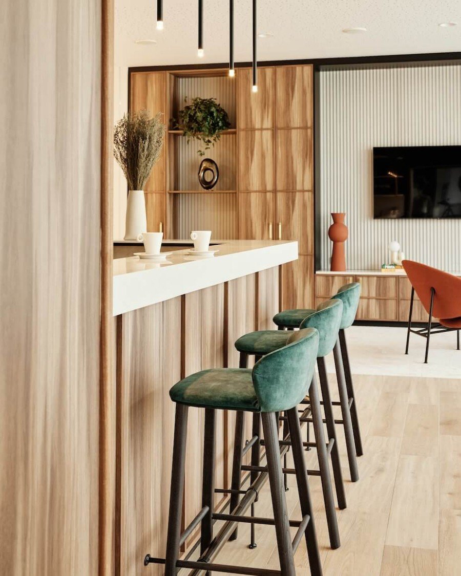 Not Wood Counter Stool Wooden Base