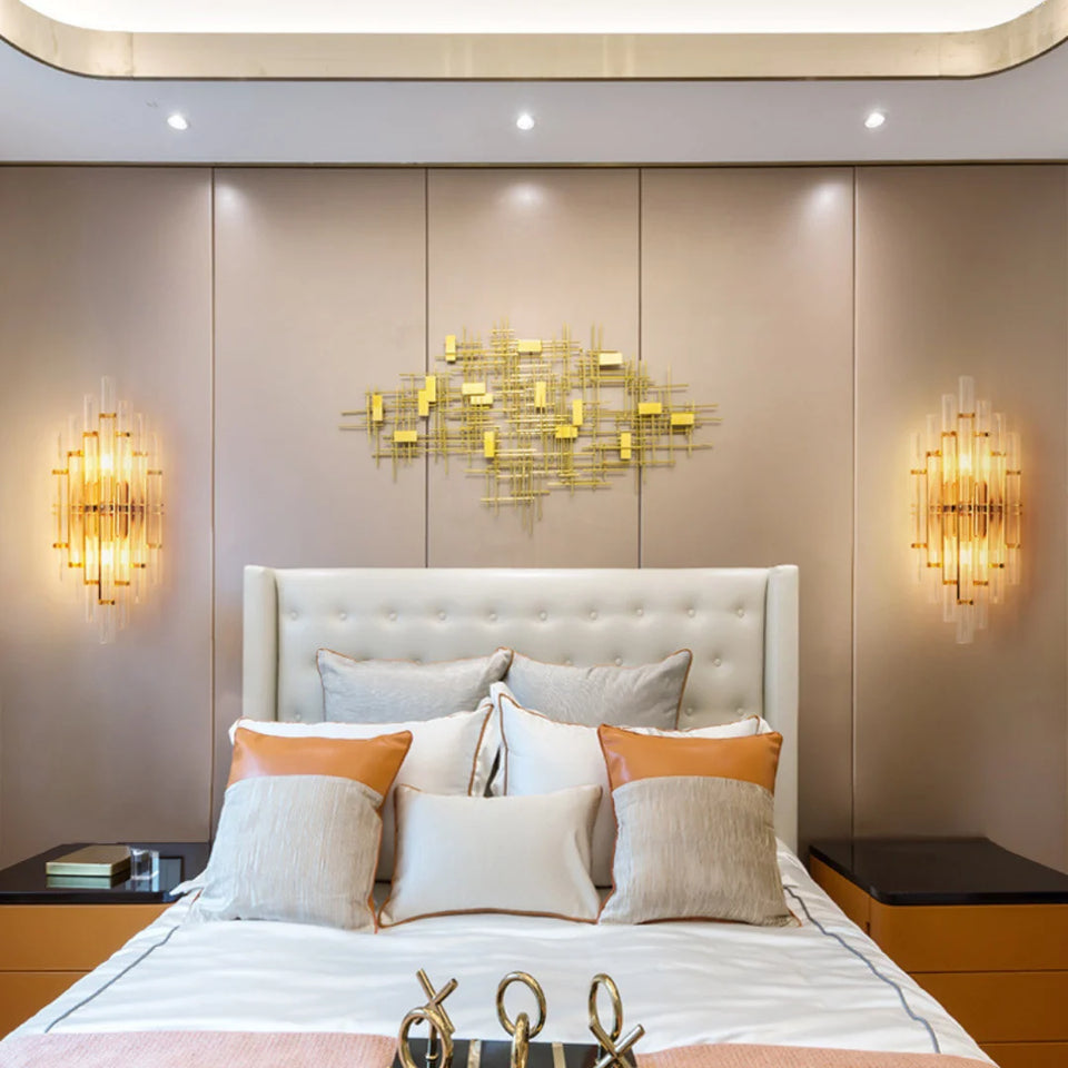 Tube Clear Crystal Wall Light