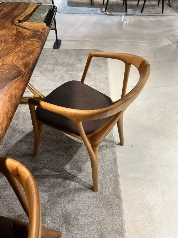 Luxury Premium Solid Walnut Chair - Italian Style