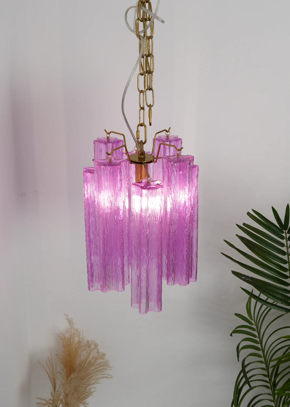 glass chandelier - close-up detail