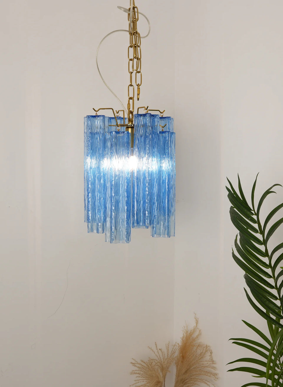 glass chandelier - top view