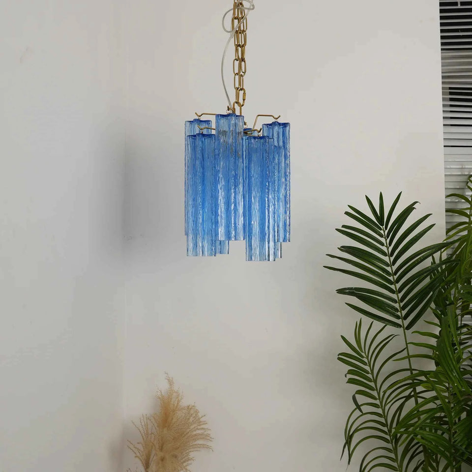 glass chandelier - side angle view
