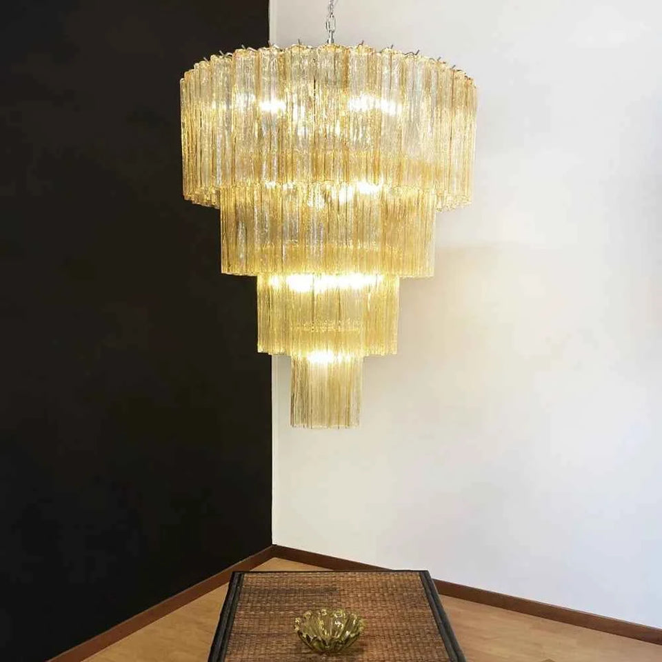 glass chandelier - detail view