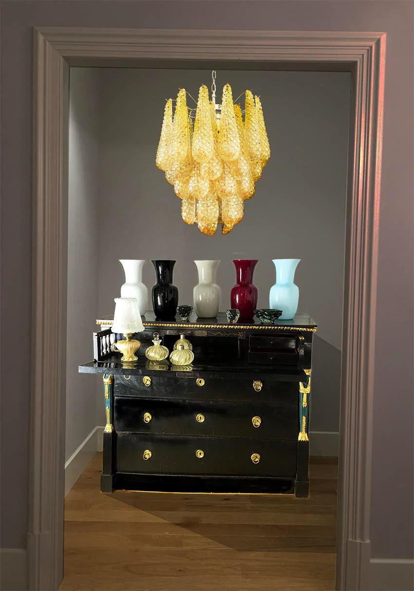 glass chandelier - close-up detail
