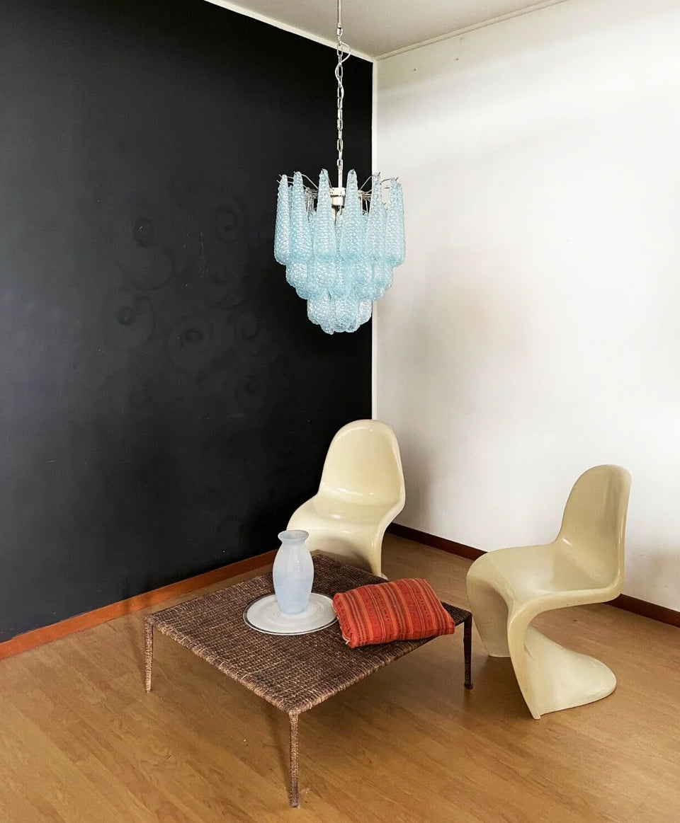 glass chandelier - top view