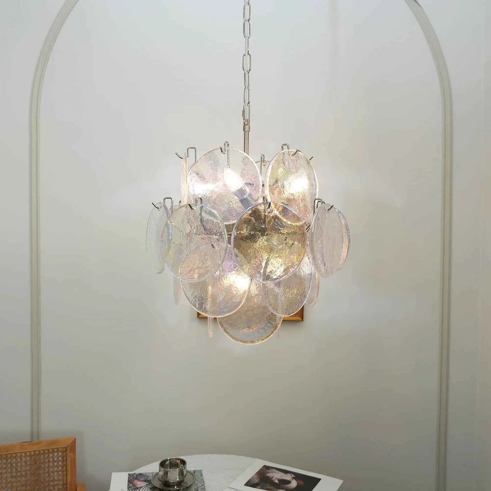glass chandelier - back view