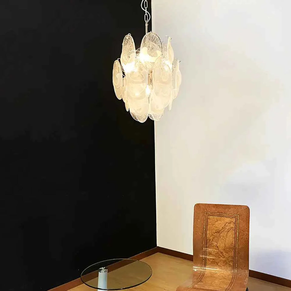 glass chandelier - detail view