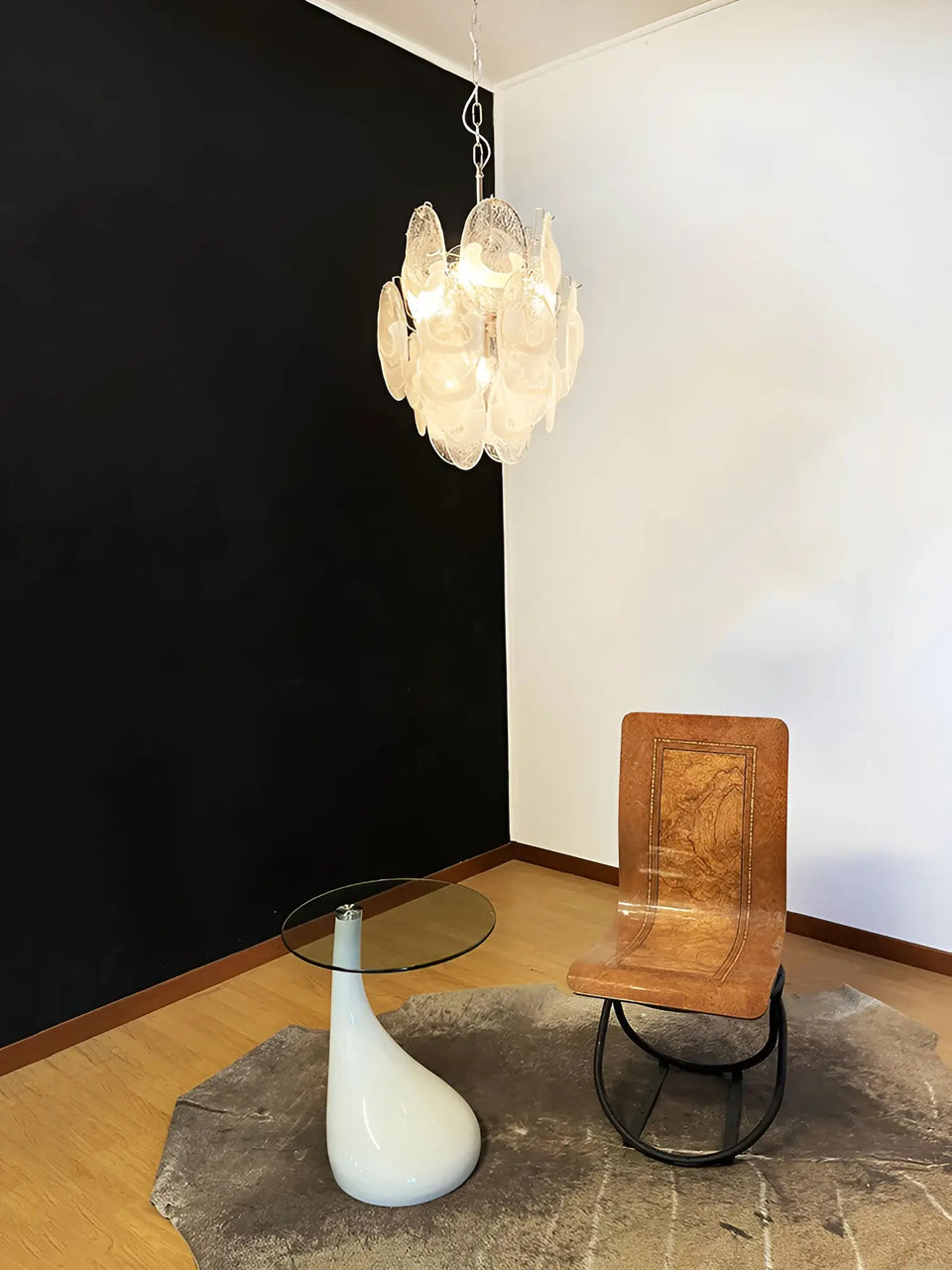 glass chandelier - lifestyle setting