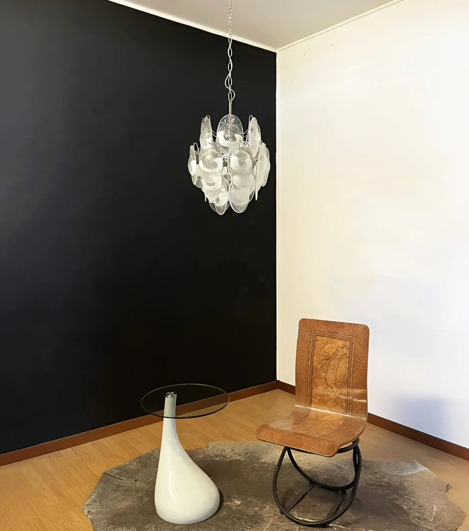 glass chandelier - close-up detail