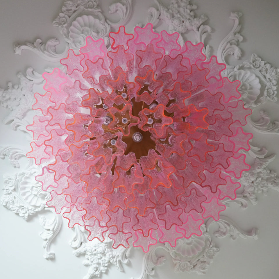 Pink glass ceiling light - additional view 11