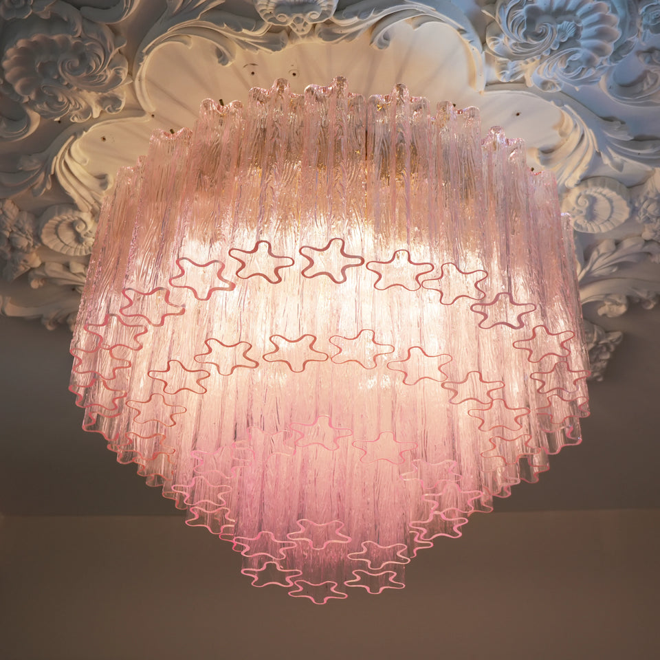 Pink glass ceiling light - additional view 9