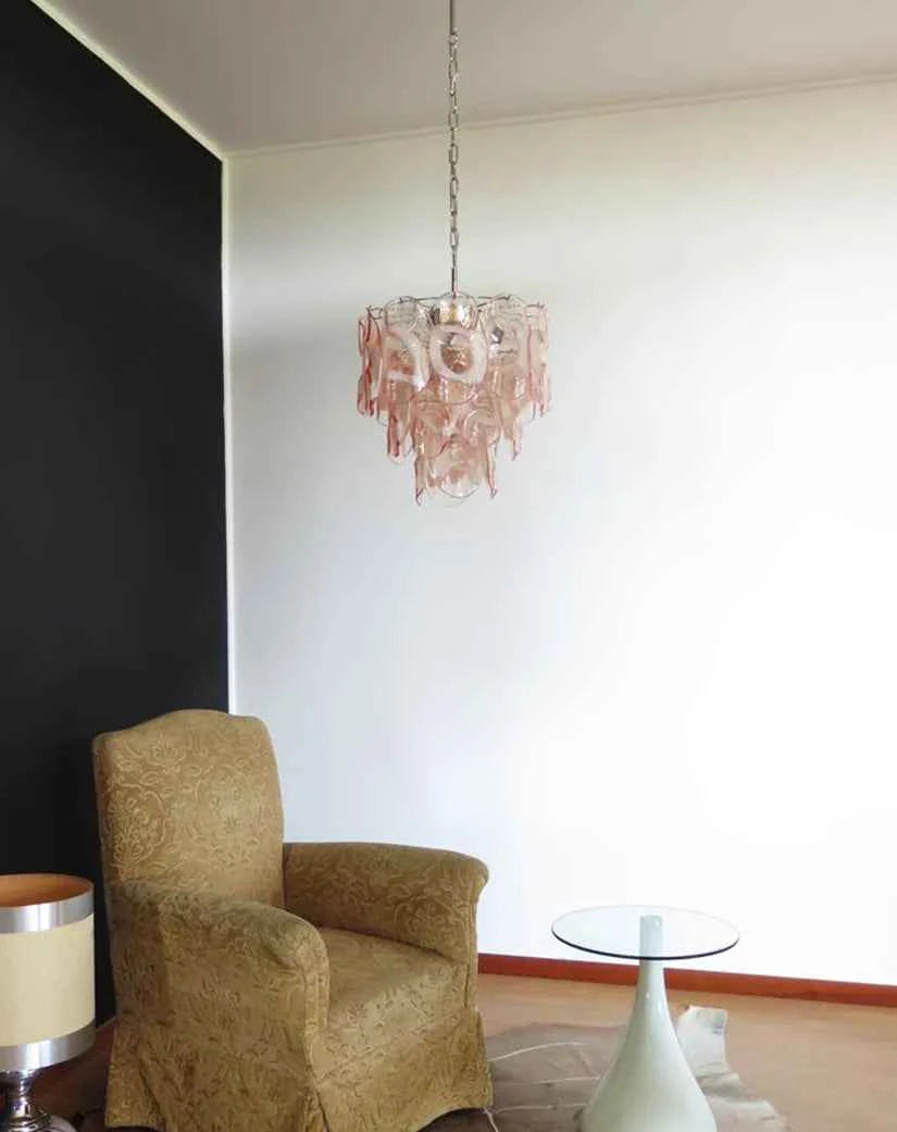 glass chandelier - back view