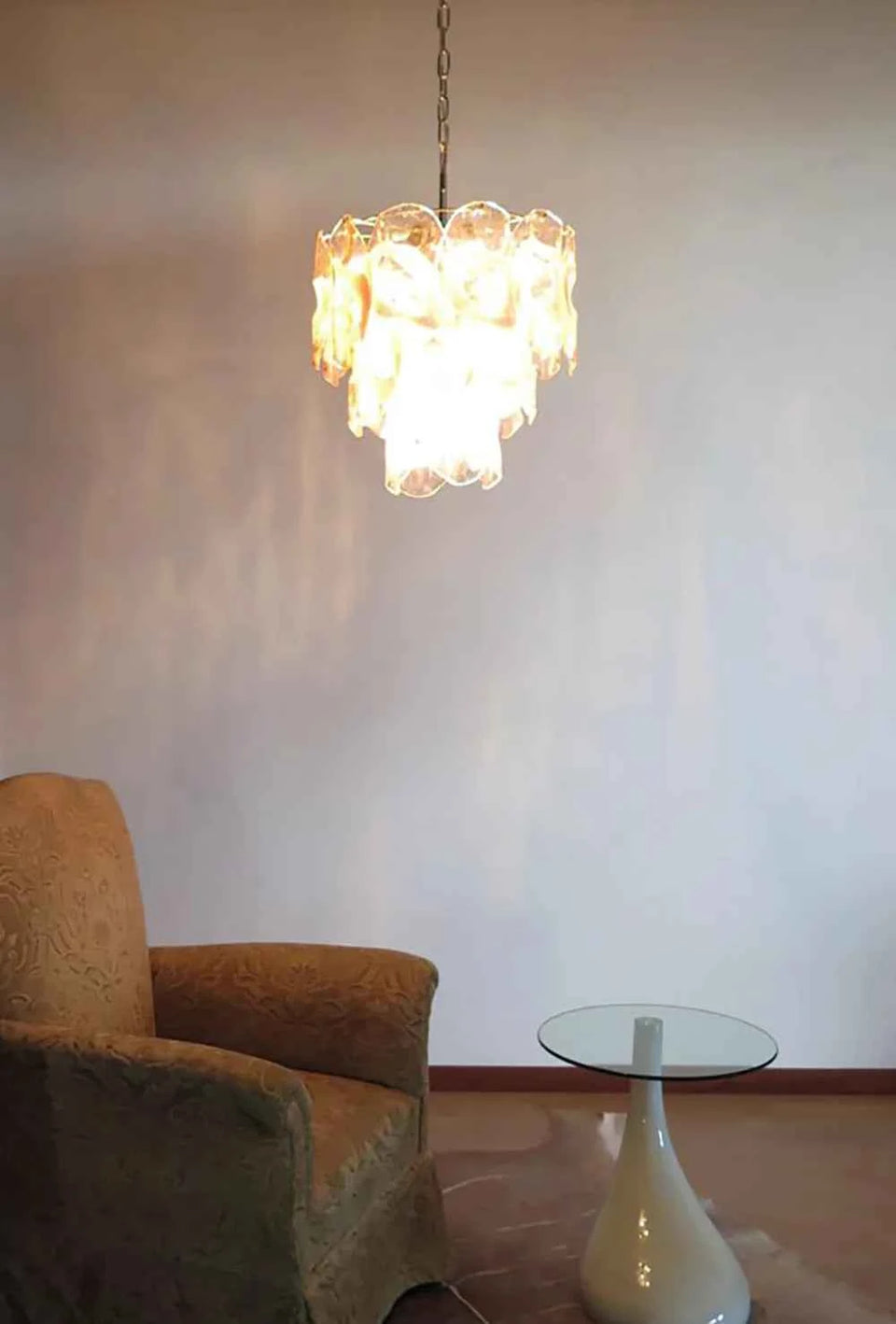 glass chandelier - detail view