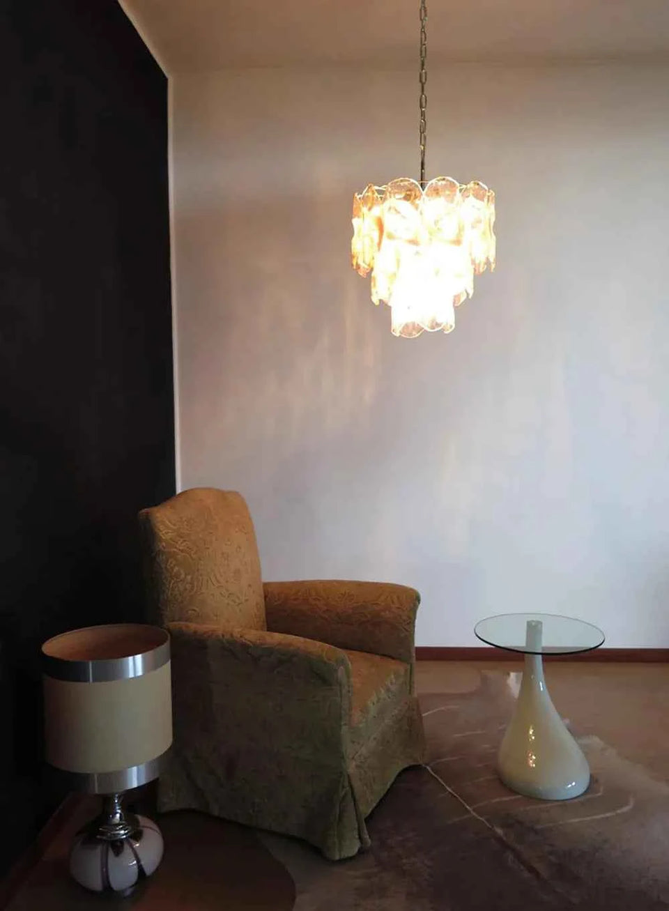 glass chandelier - lifestyle setting