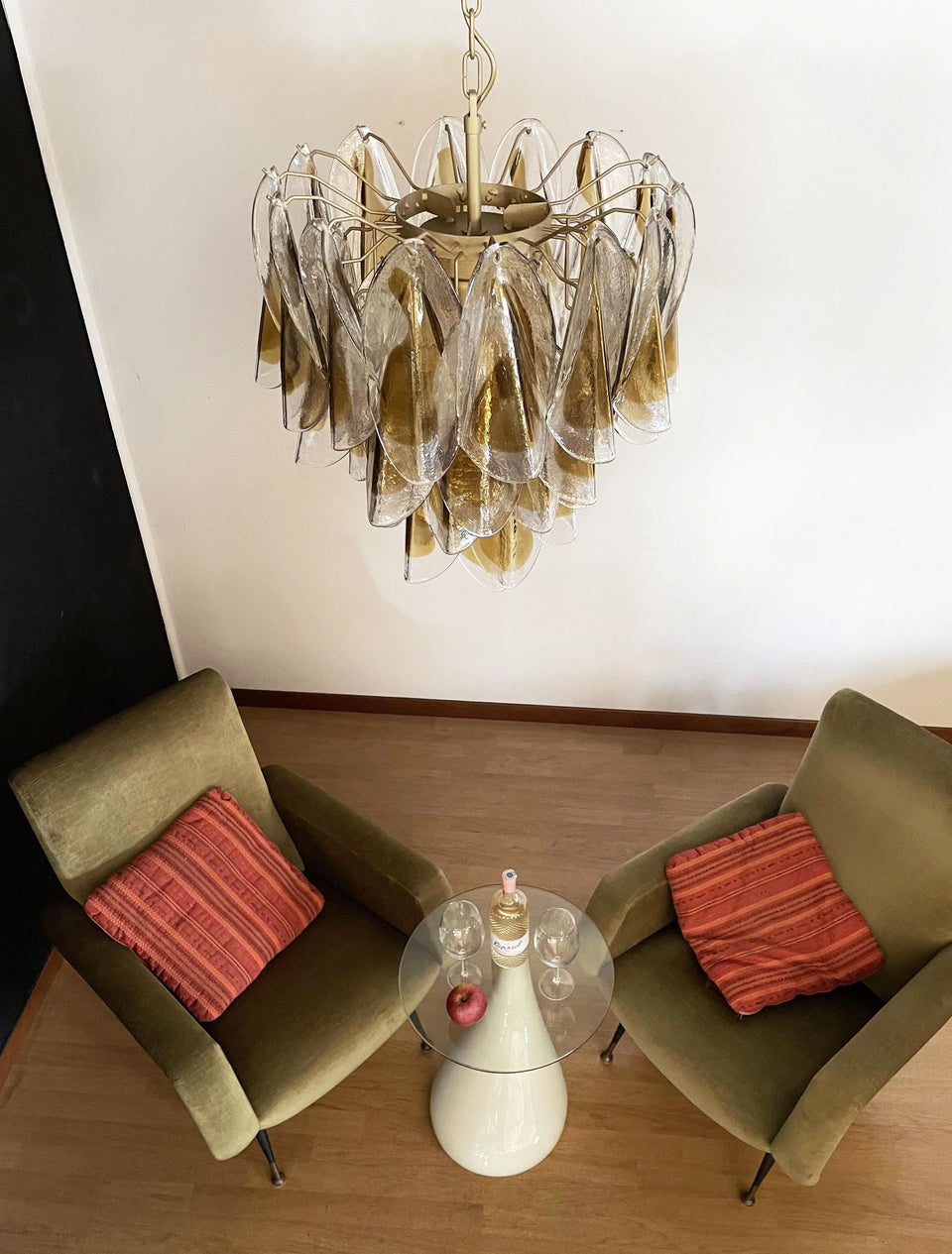 glass chandelier - close-up detail