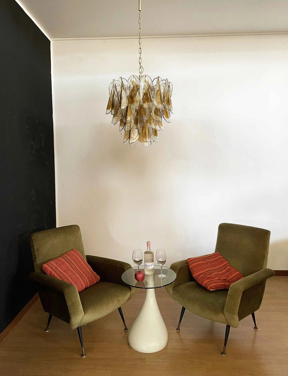 glass chandelier - detail view