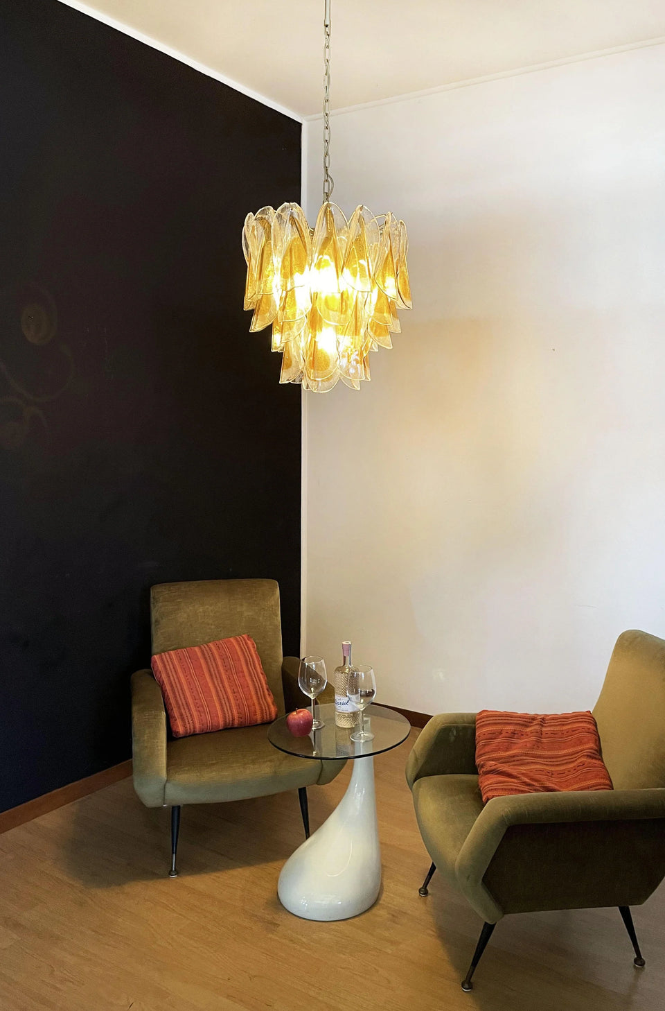 glass chandelier - lifestyle setting