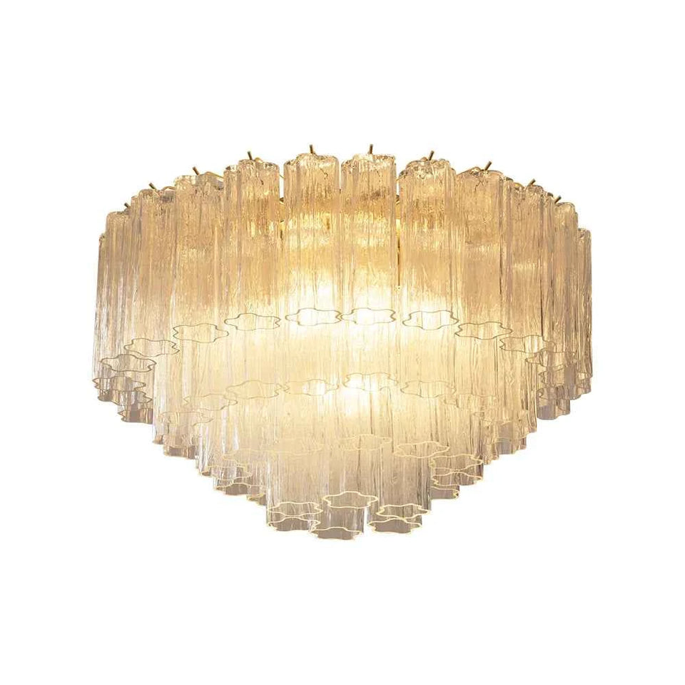 Transparent glass ceiling light - front view