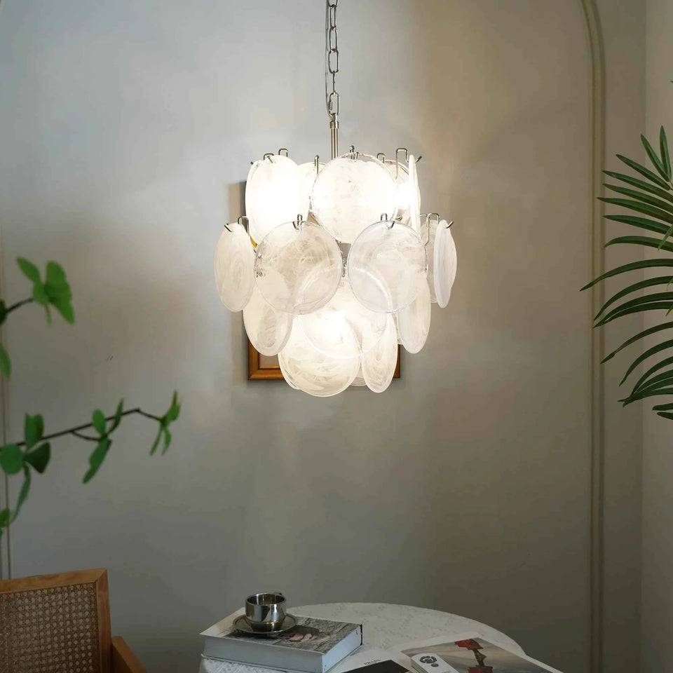 glass chandelier - back view