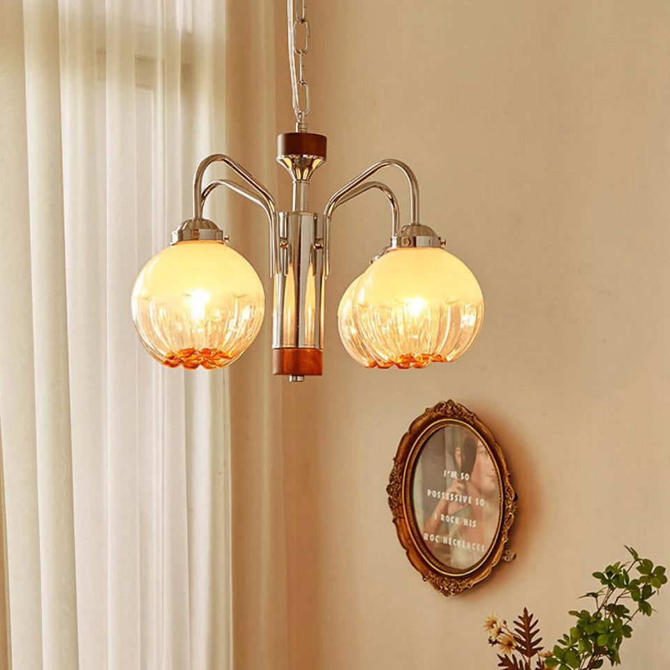 Flower Bud Glass Chandelier