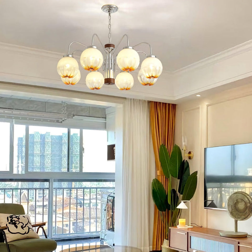 Flower Bud Glass Chandelier