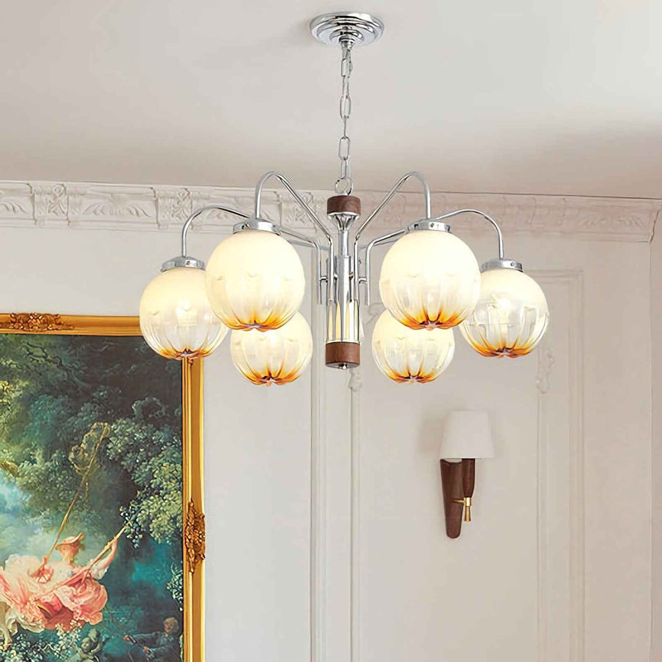 Flower Bud Glass Chandelier